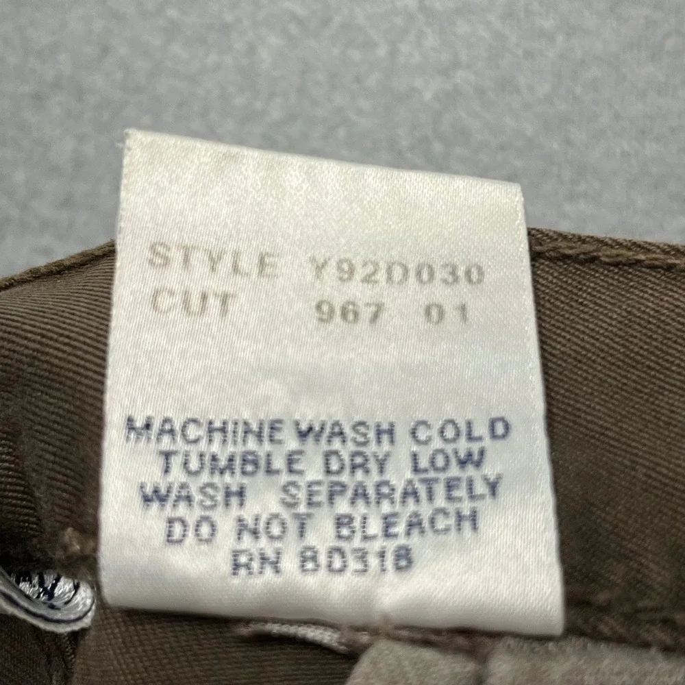 VTG Lucky Brand Mens Brown Cotton Twill Cargo Shorts Utility Workwear 32 Y2K‎